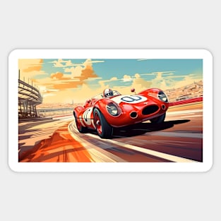 Vintage Racing Car Sticker